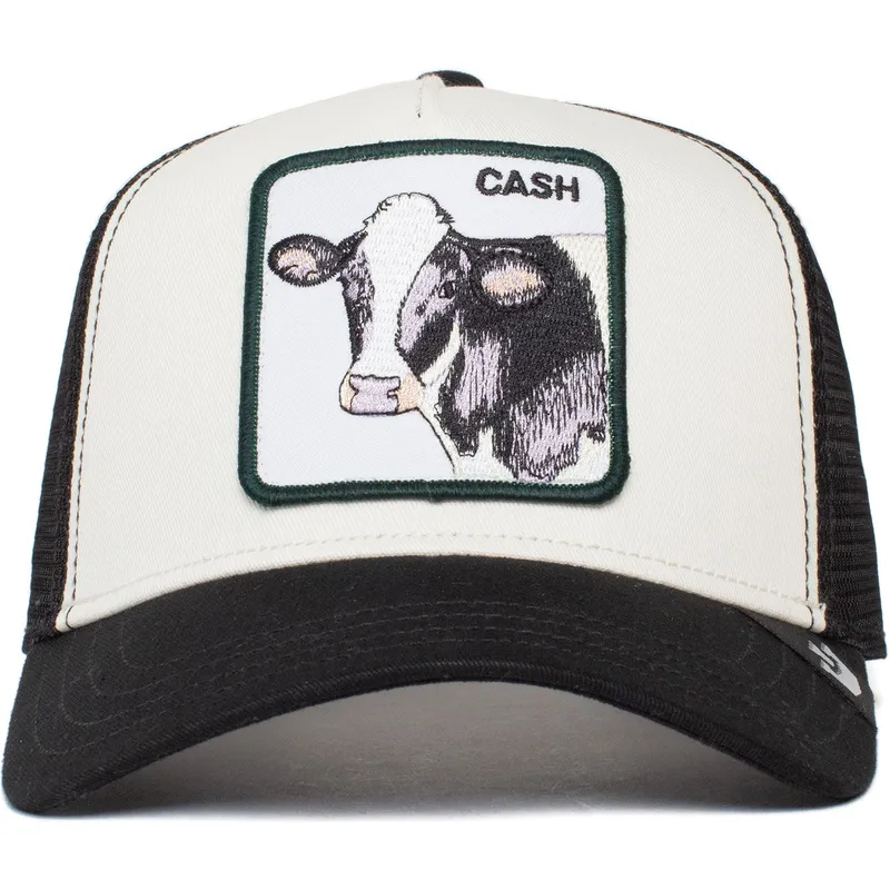 Gorra trucker blanca y negra vaca Cash Cow de Goorin Bros.