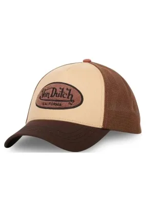 Gorra von dutch marron terry log01 trucker cap