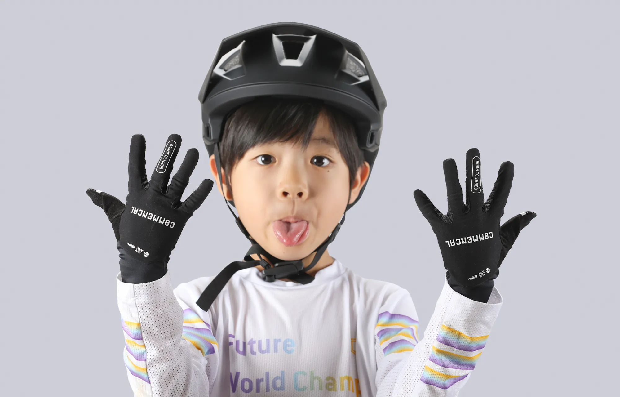 GUANTES COMMENCAL LIGHTECH KIDS CORPORATE BLACK