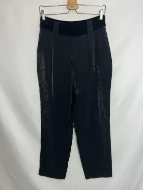 INTROPIA. Pantalón pinzas doble textura negro. T M