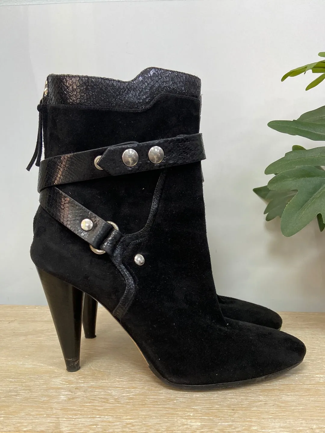 ISABEL MARANT.Botas negras doble textura T.39