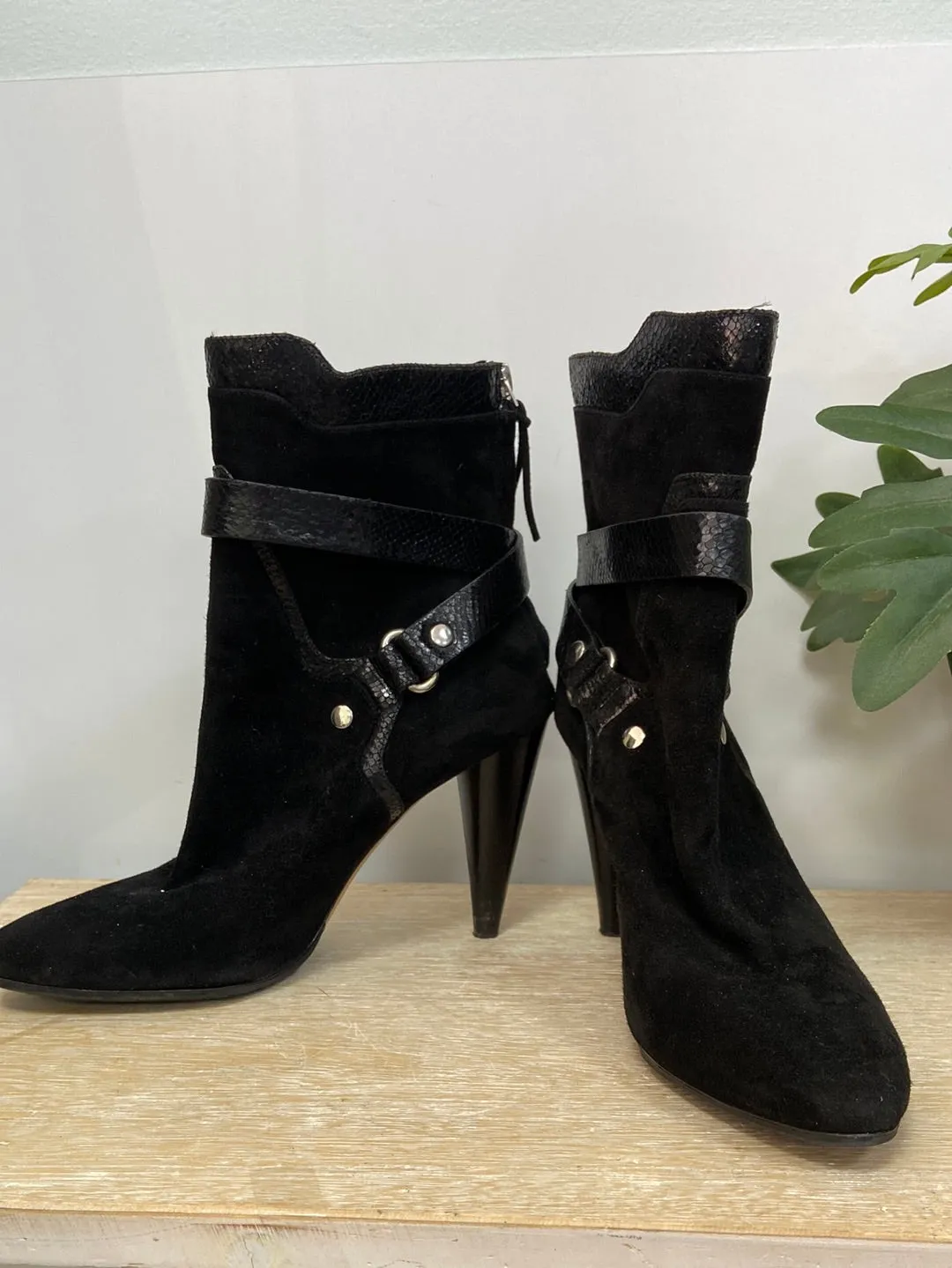 ISABEL MARANT.Botas negras doble textura T.39