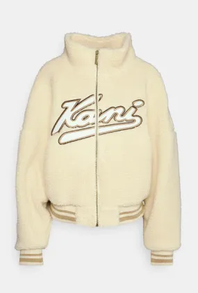 karl kani chaqueta varsity teddy cream