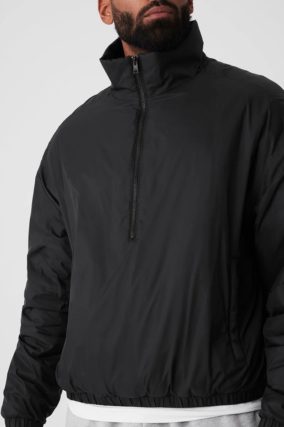 Latitude Light Weight 1/2 Zip Pullover Jacket - Black