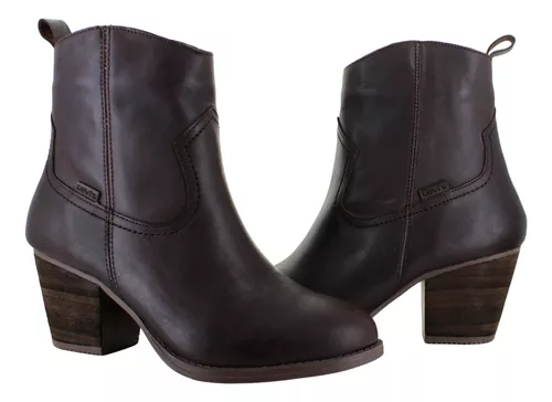 Levis Botin Vaquero Tacon Vestir Elegante Piel Mujer 92126