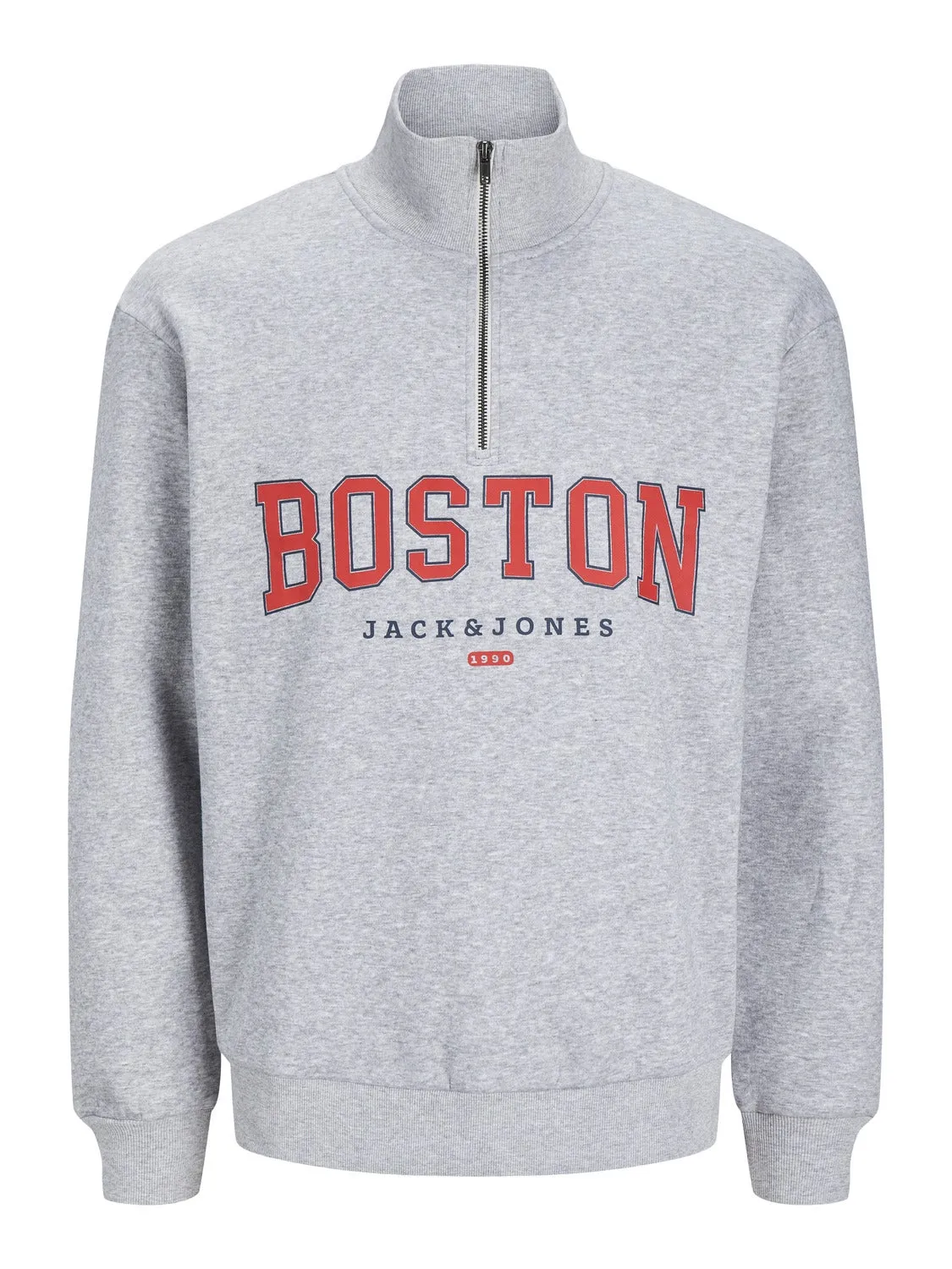 Media cremallera Estampado | Gris claro | Jack & Jones®