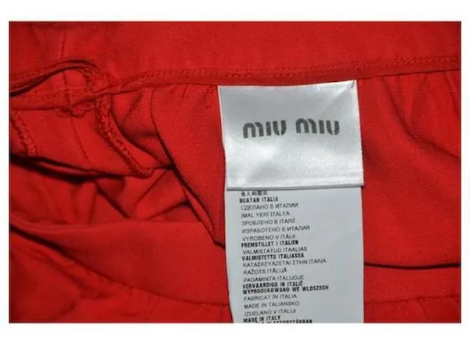 Miu Miu Falda media longitud Roja 