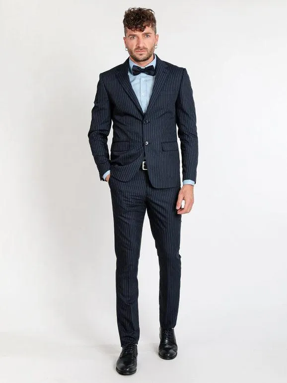 New Marshll Traje elegante de hombre a rayas