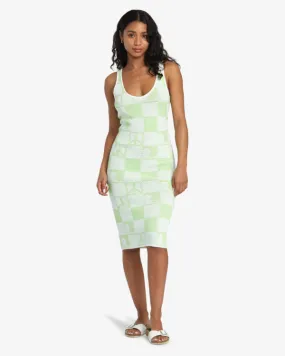 Patched - Vestido de Longitud Media para Mujer-