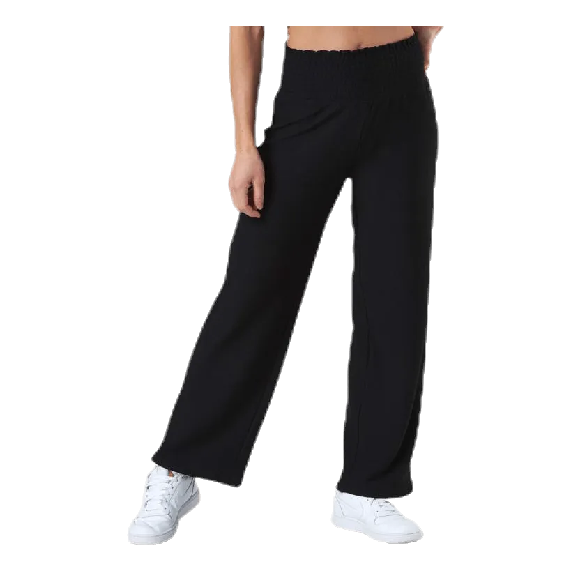 Pieces Curli Hw Cropped Pants Black