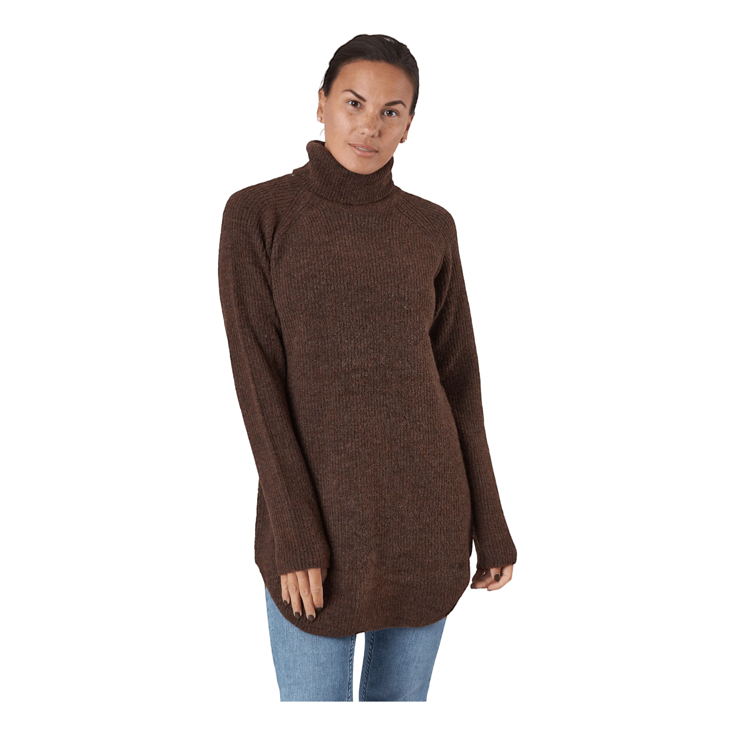 Pieces Ellen Ls Long Knit Chicory Coffee