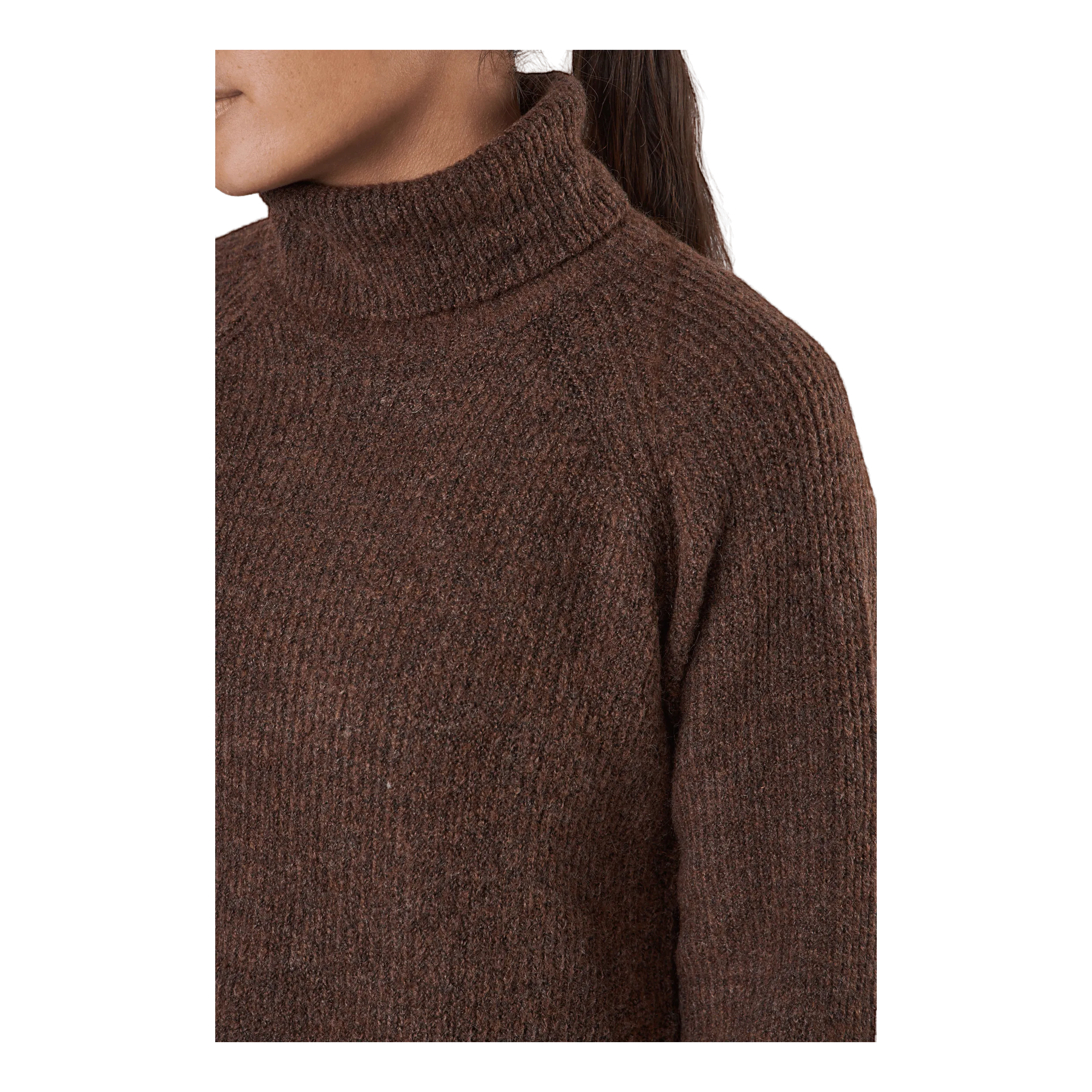 Pieces Ellen Ls Long Knit Chicory Coffee