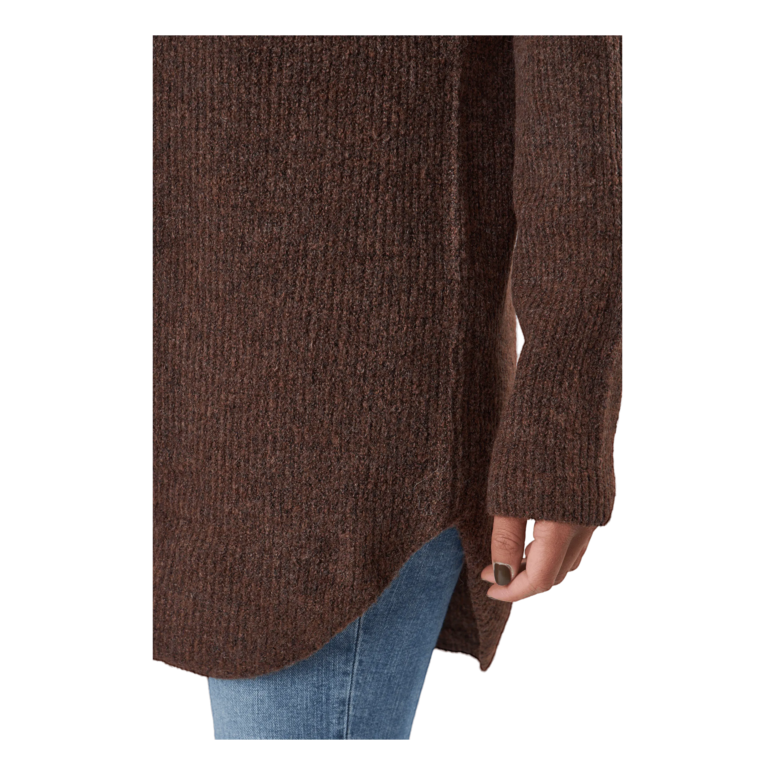 Pieces Ellen Ls Long Knit Chicory Coffee