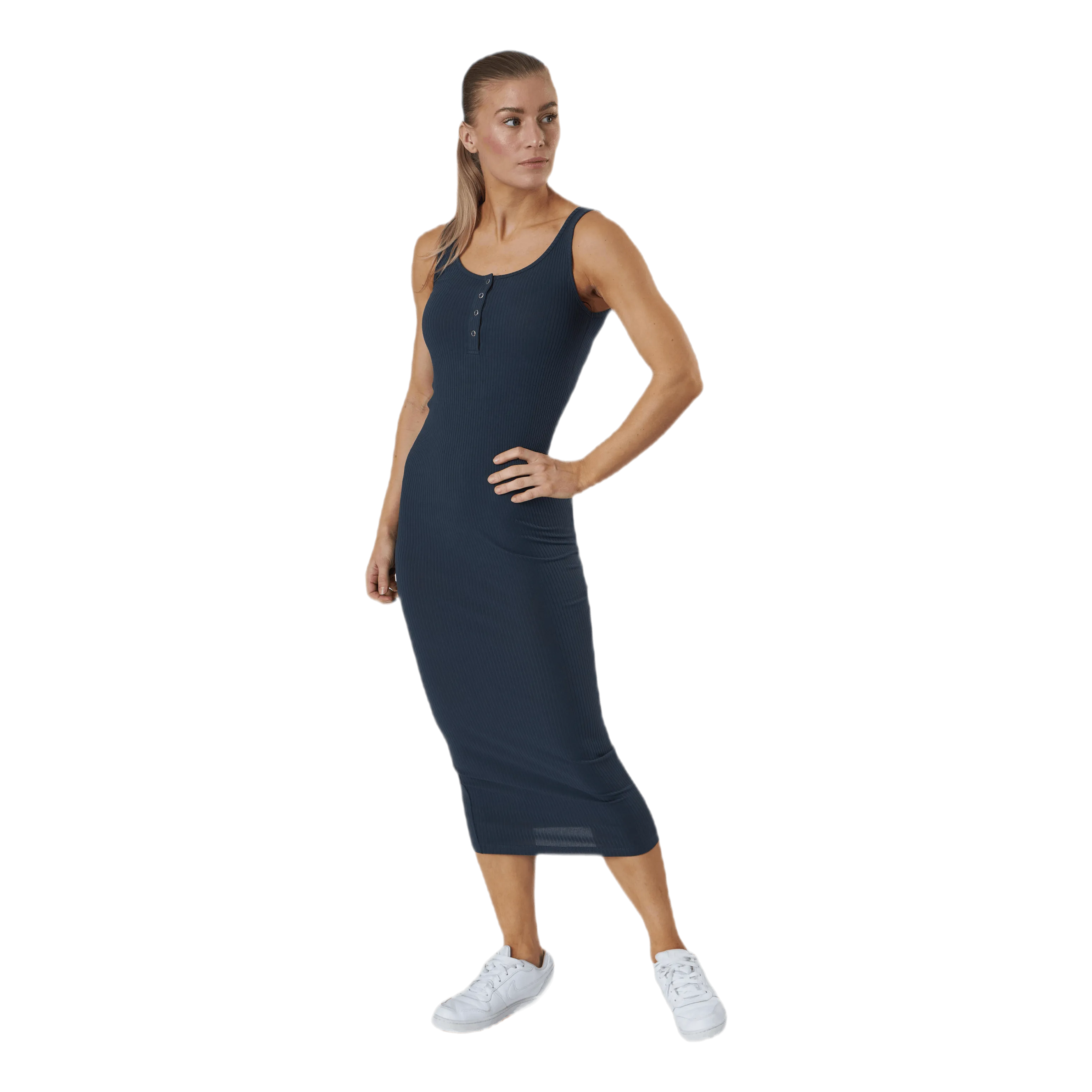 Pieces Kitte Tank Midi Dress Blue