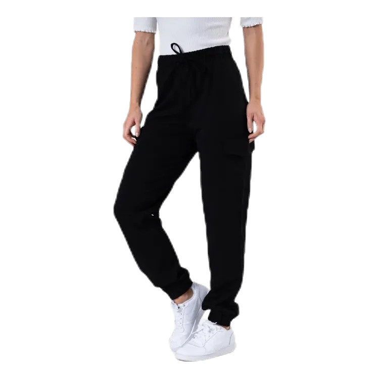 Pieces Marisa Mw Cargo Pants Black