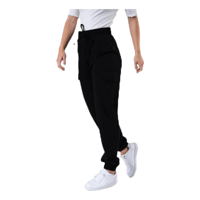 Pieces Marisa Mw Cargo Pants Black