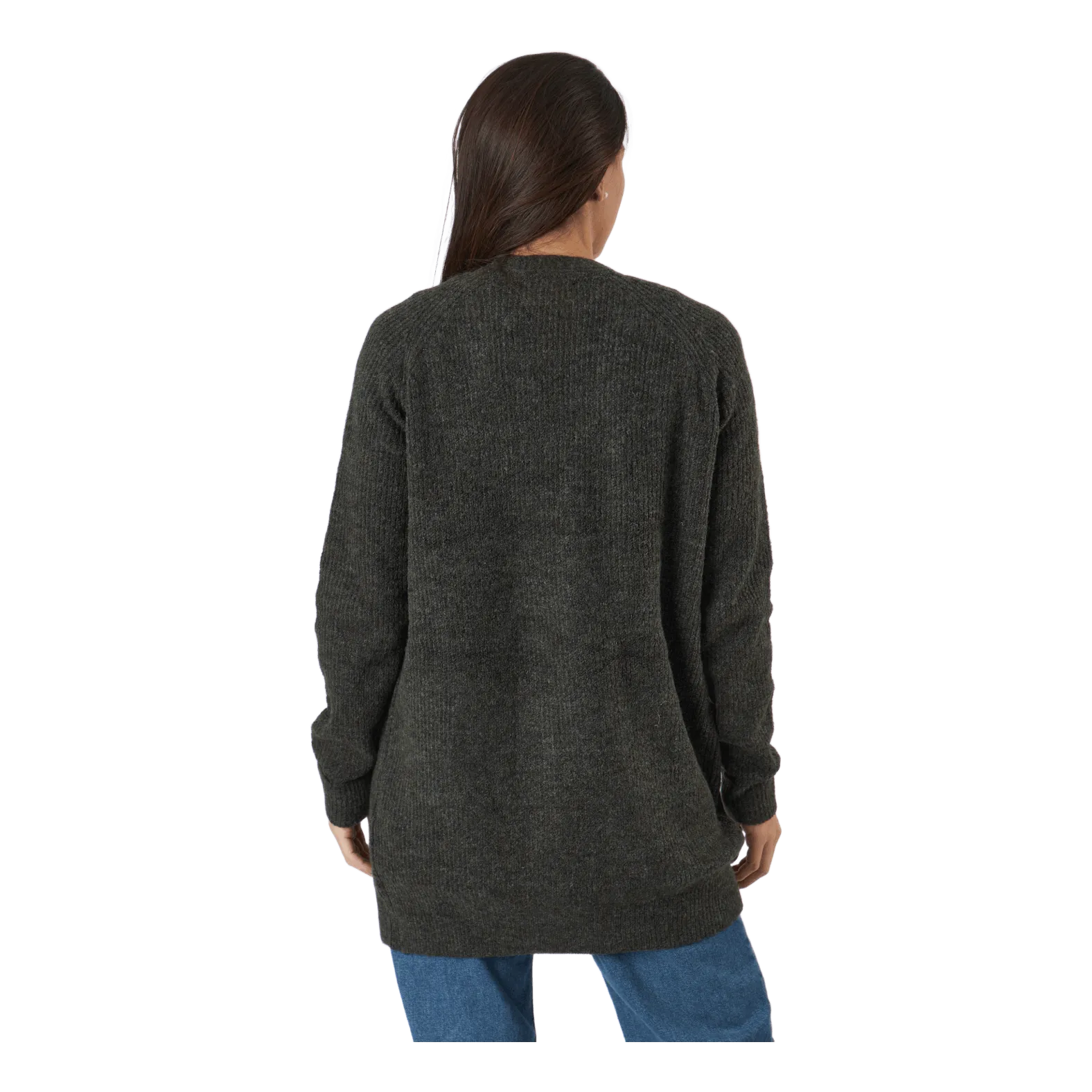 Pieces Pcellen Ls Long Knit Cardigan  Black Olive