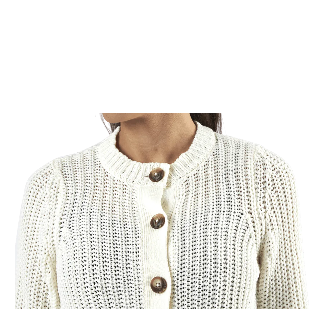 Pieces Petula Ls  Knit Cardigan White