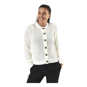 Pieces Petula Ls  Knit Cardigan White