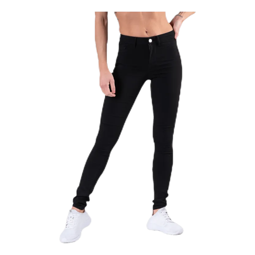 Pieces Skin Wear Mw Jeggings Black