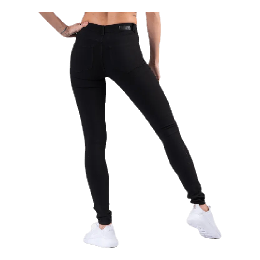 Pieces Skin Wear Mw Jeggings Black