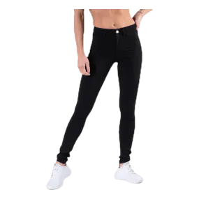 Pieces Skin Wear Mw Jeggings Black