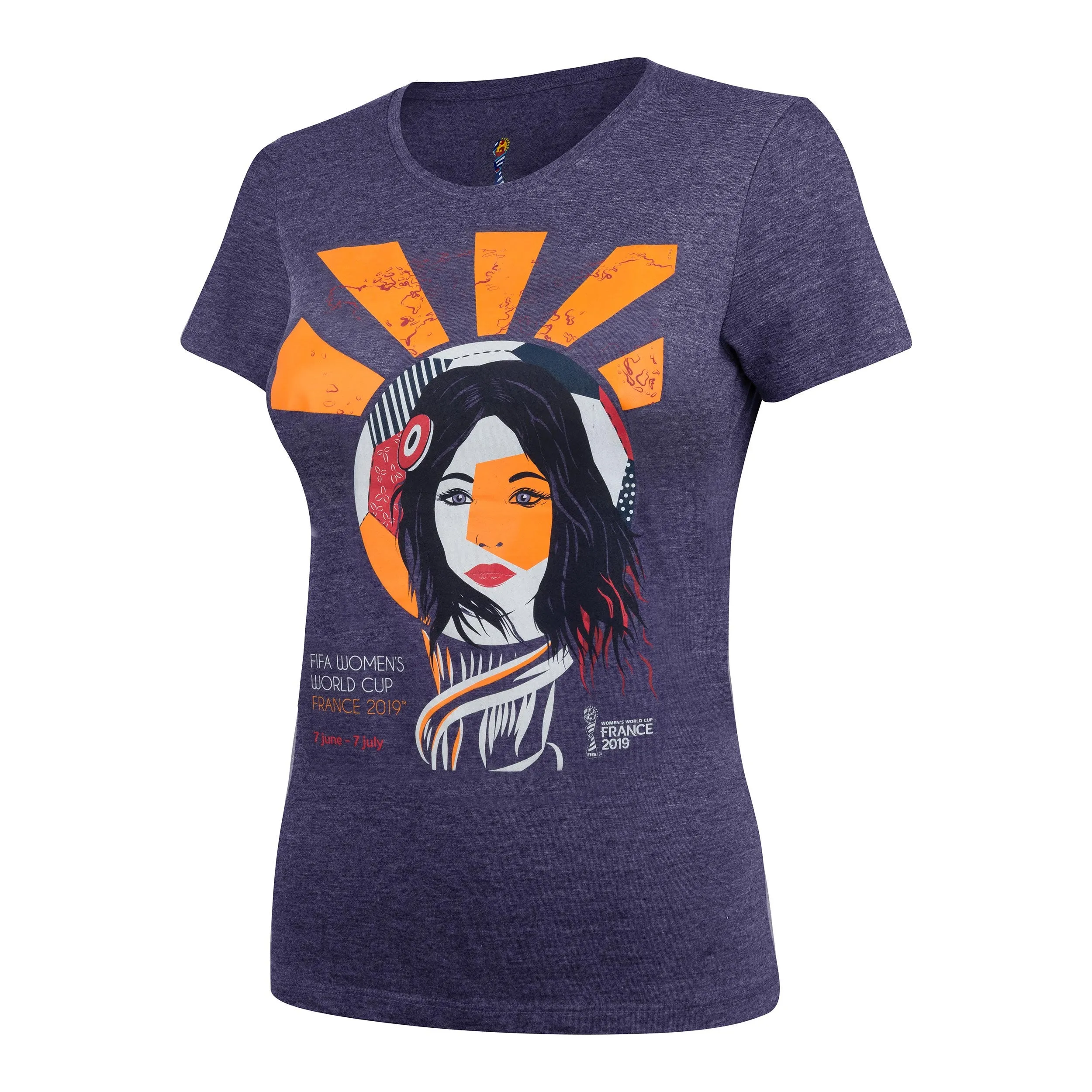 Polera Mujer Fifa Mundial Femenino Francia 2019 Morada