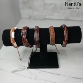 Pulseras para hombres o Mujeres Set BR0029-5 Leather Bracelets for Men or Women 5 Pieces Set