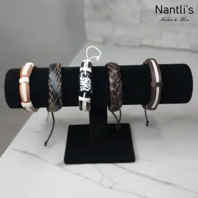 Pulseras para hombres o Mujeres Set BR0031-5 Leather Bracelets for Men or Women 5 Pieces Set