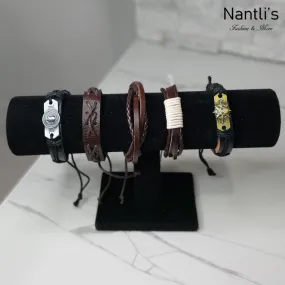 Pulseras para hombres o Mujeres Set BR0039-5 Leather Bracelets for Men or Women 5 Pieces Set