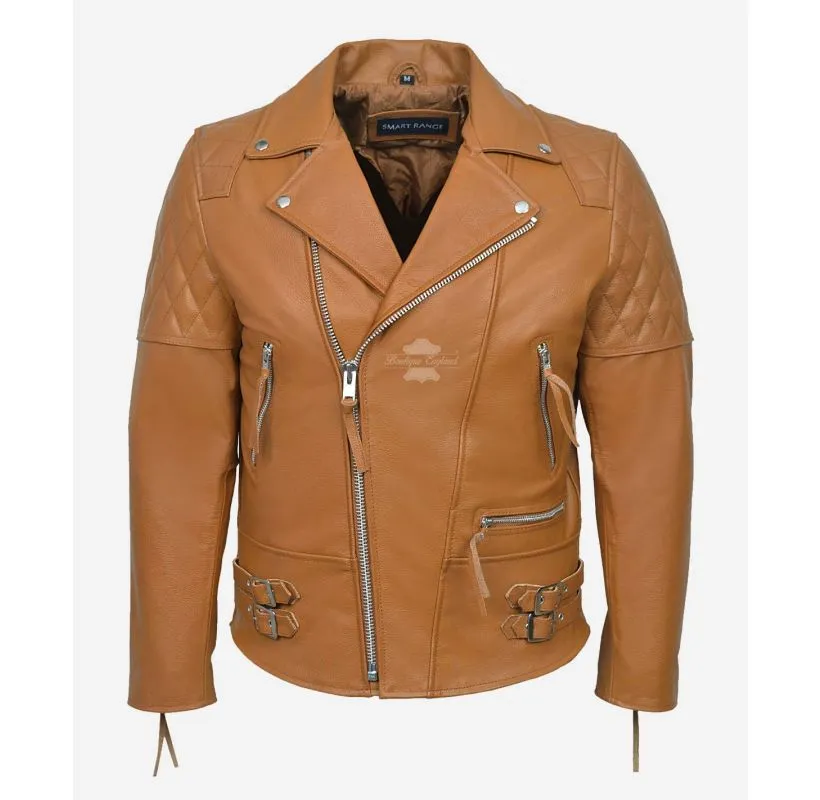 RECKLESS Biker leather jacket for Men COW LEATHER BIKER JACKET