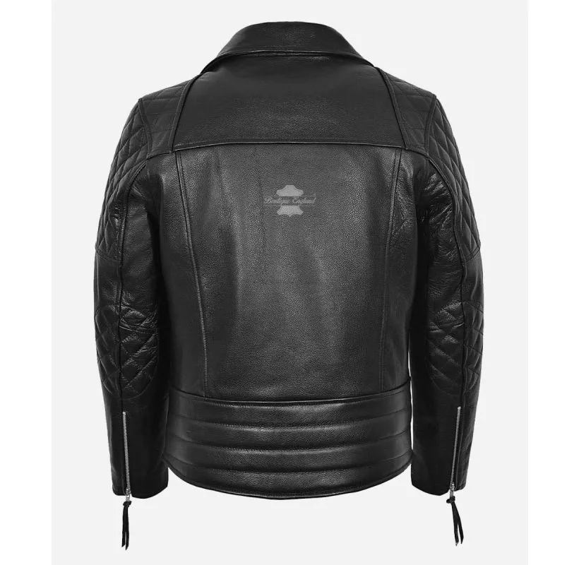 RECKLESS Biker leather jacket for Men COW LEATHER BIKER JACKET