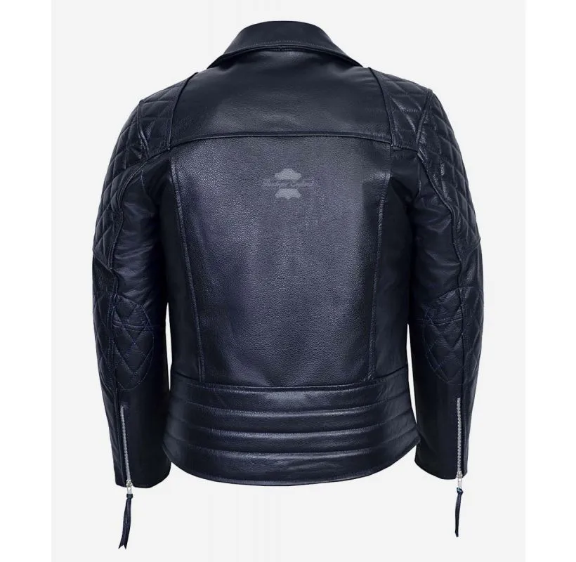 RECKLESS Biker leather jacket for Men COW LEATHER BIKER JACKET