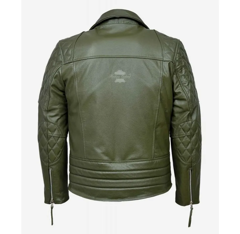 RECKLESS Biker leather jacket for Men COW LEATHER BIKER JACKET