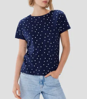 Springfield Blusa con lunares manga corta Mujer