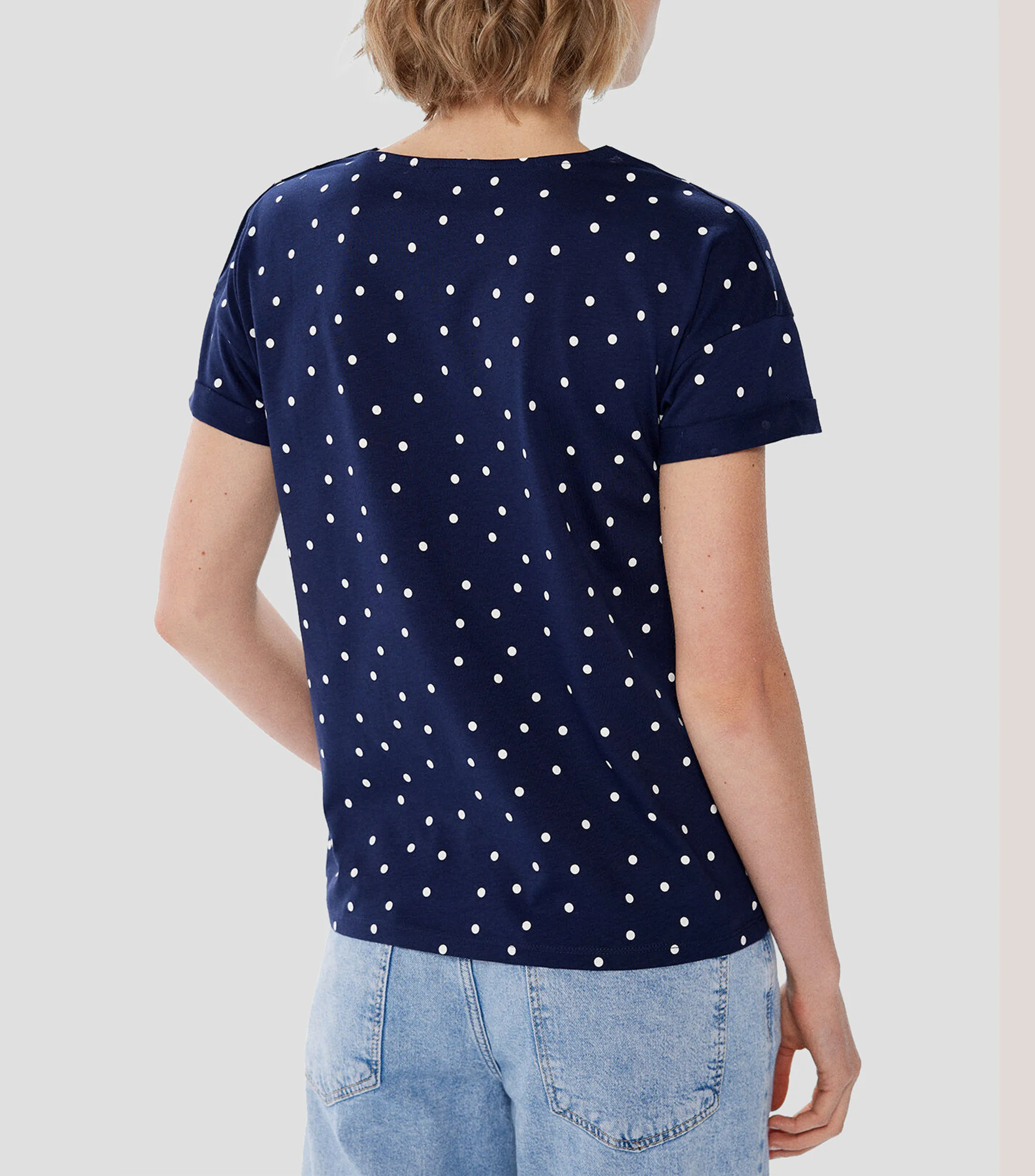 Springfield Blusa con lunares manga corta Mujer