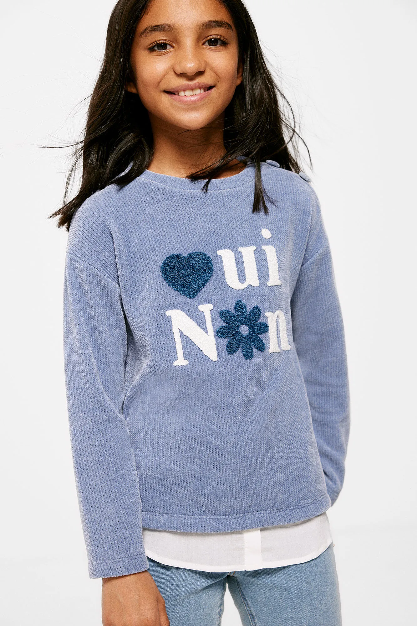 Springfield Kids Jersey chenilla "oui non" niña