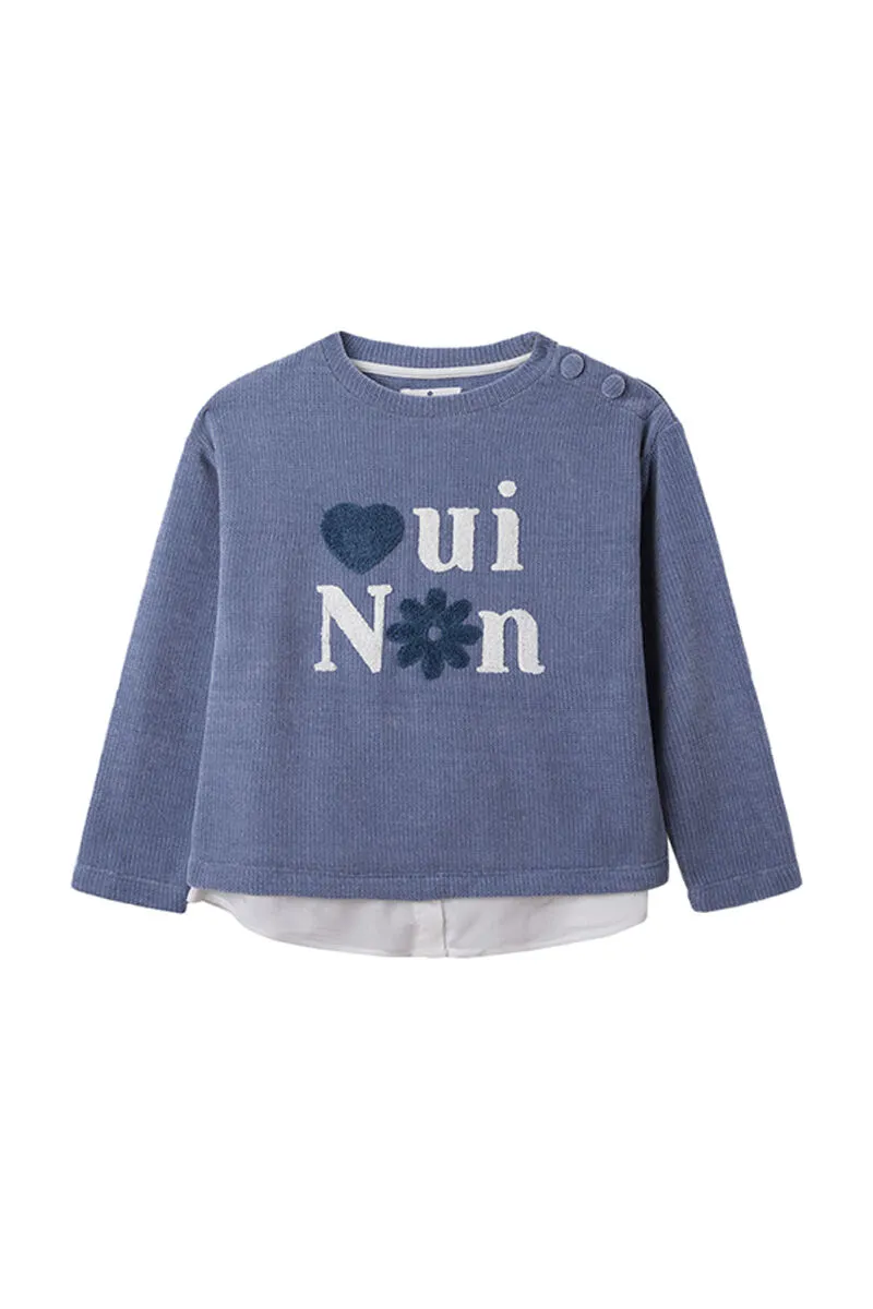 Springfield Kids Jersey chenilla "oui non" niña