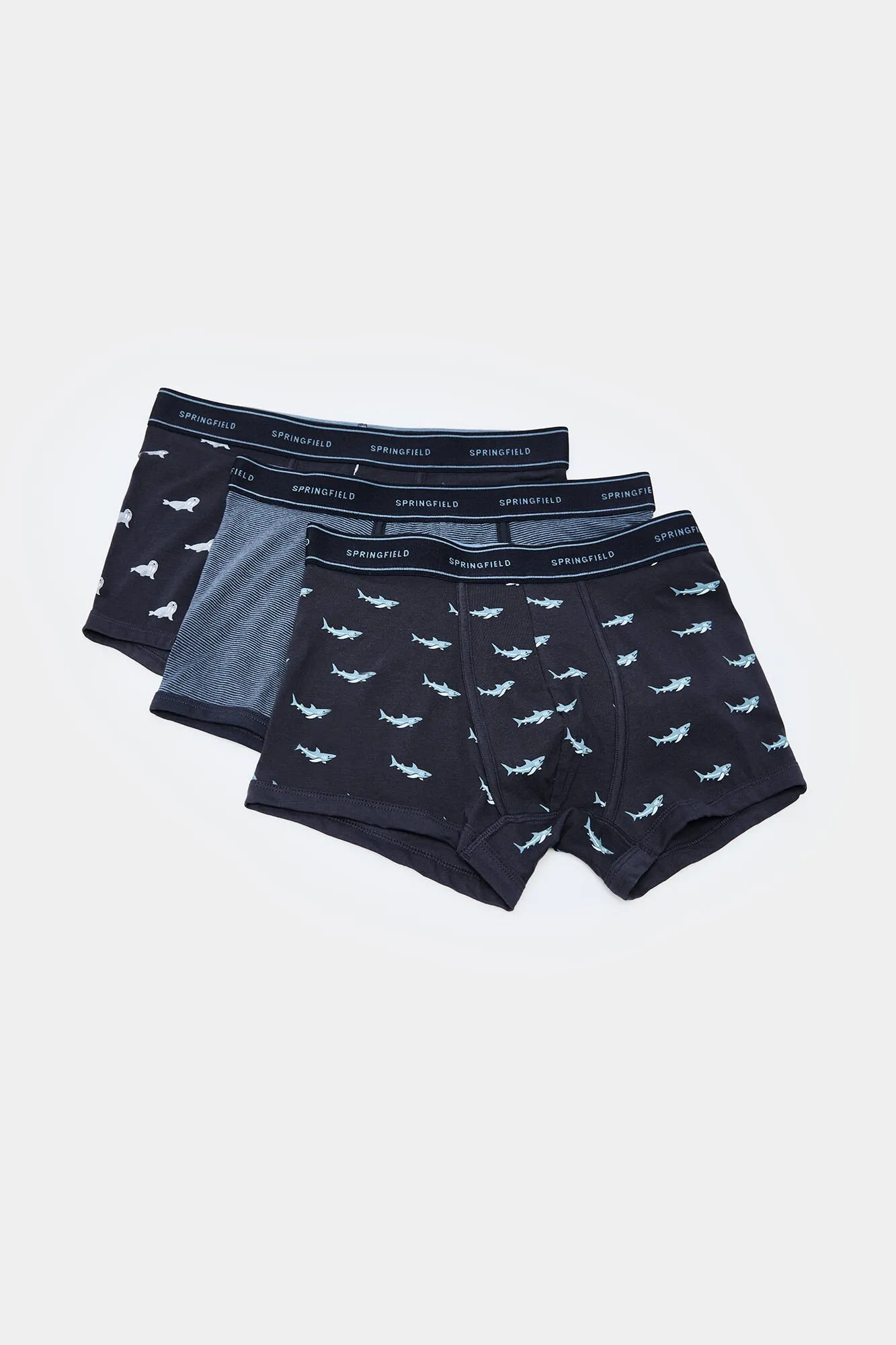 Springfield Pack 3 boxers animales marinos