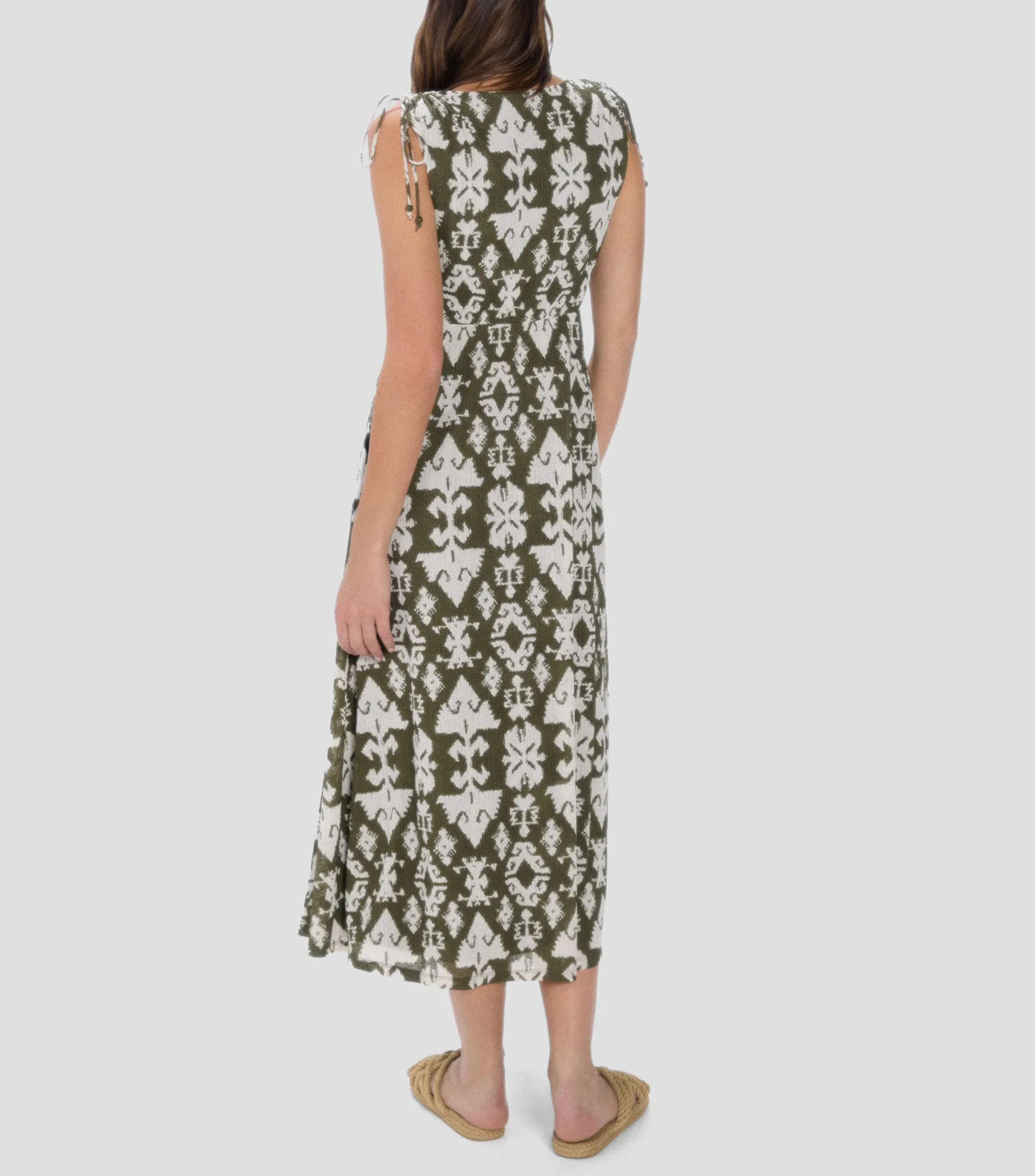 Springfield Vestido midi con estampado Mujer