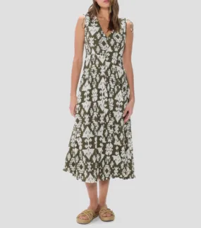 Springfield Vestido midi con estampado Mujer