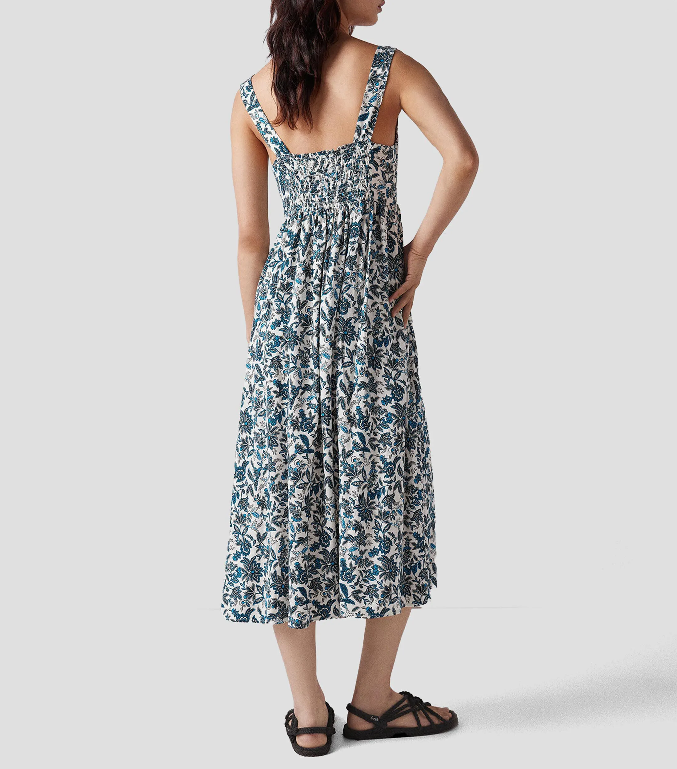 Springfield Vestido midi floral Mujer