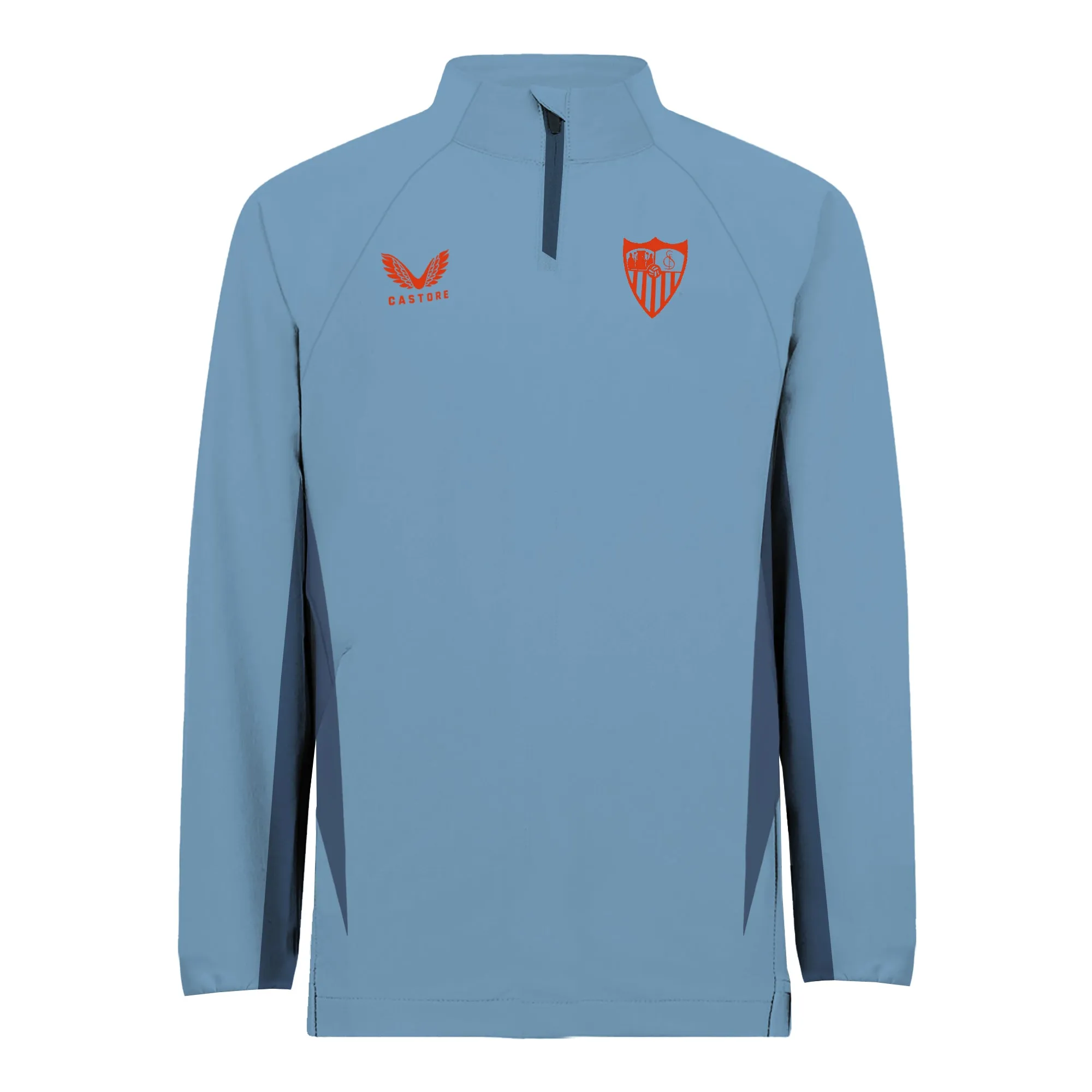 Sudadera celeste media cremallera entrenamiento nio 24/25