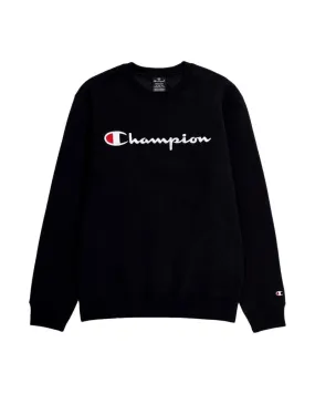 Sudadera champion negra embroidered script logo crewneck