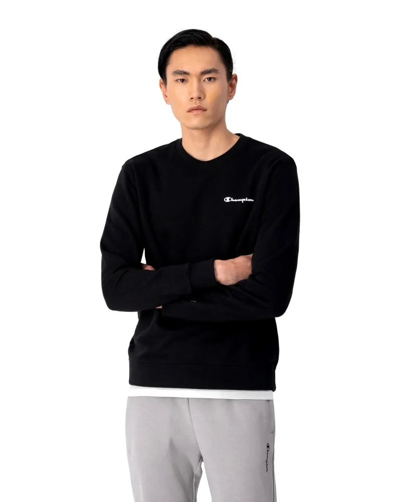 Sudadera champion negra small texted logo crewneck