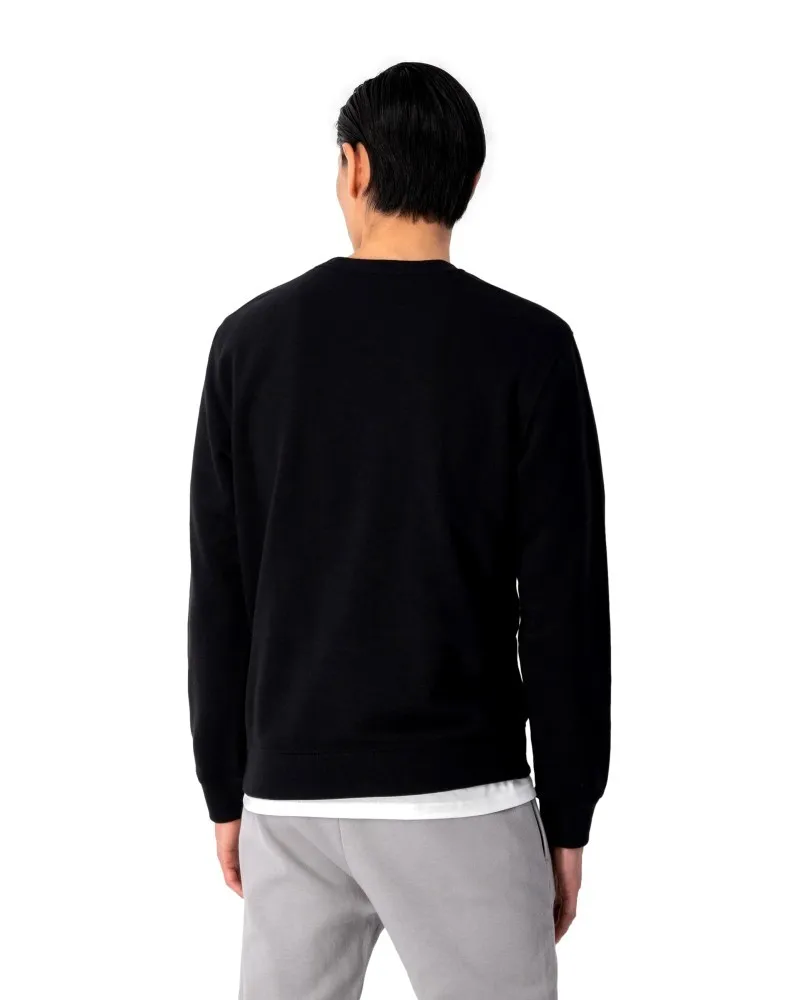 Sudadera champion negra small texted logo crewneck