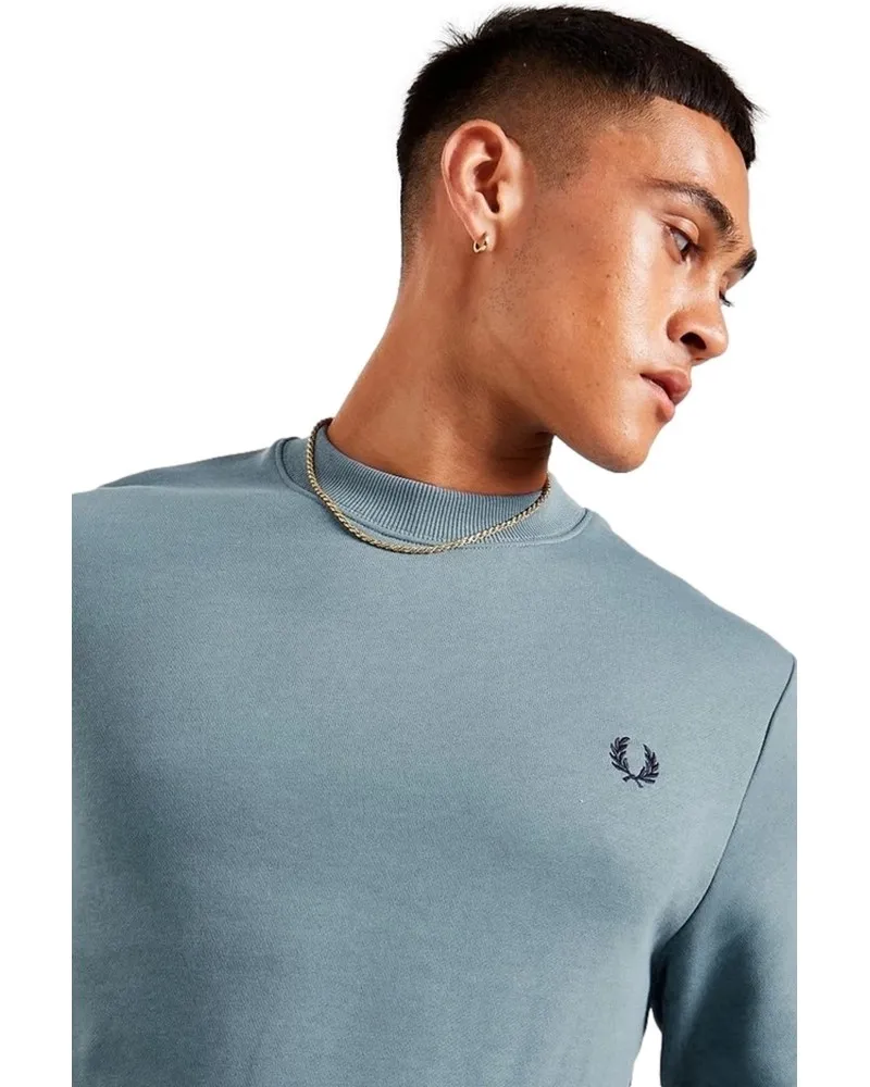 Sudadera fred perry azul ceniza crewneck sweatshirt