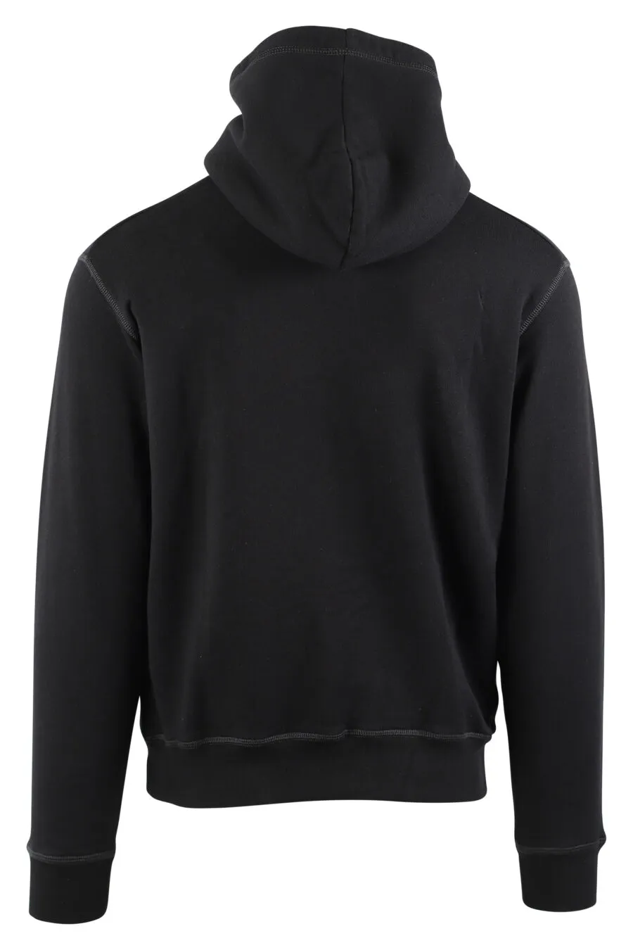 Sudadera negra con capucha y maxilogo 