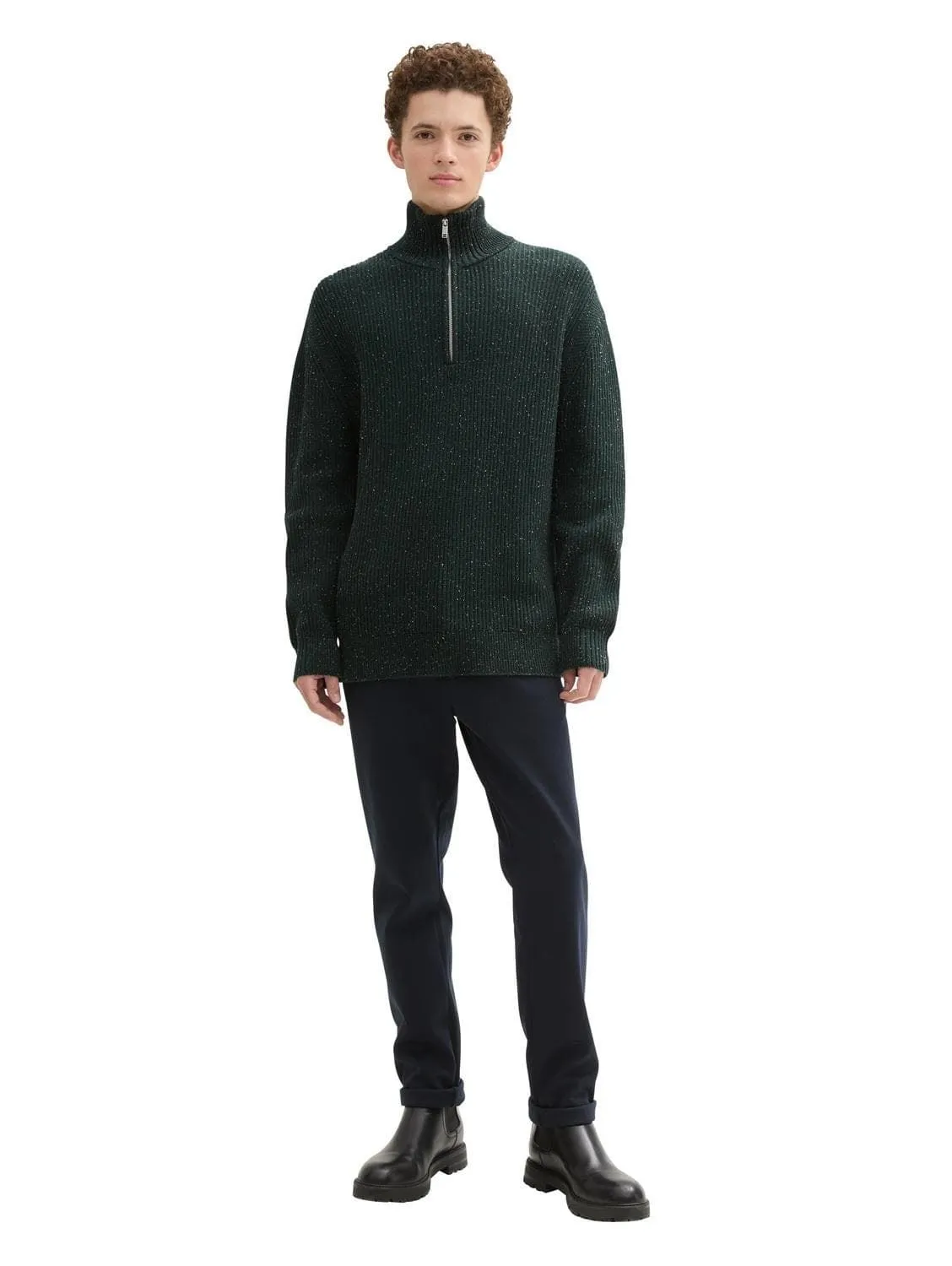 Sudadera Tom Tailor Green Colorful Neps