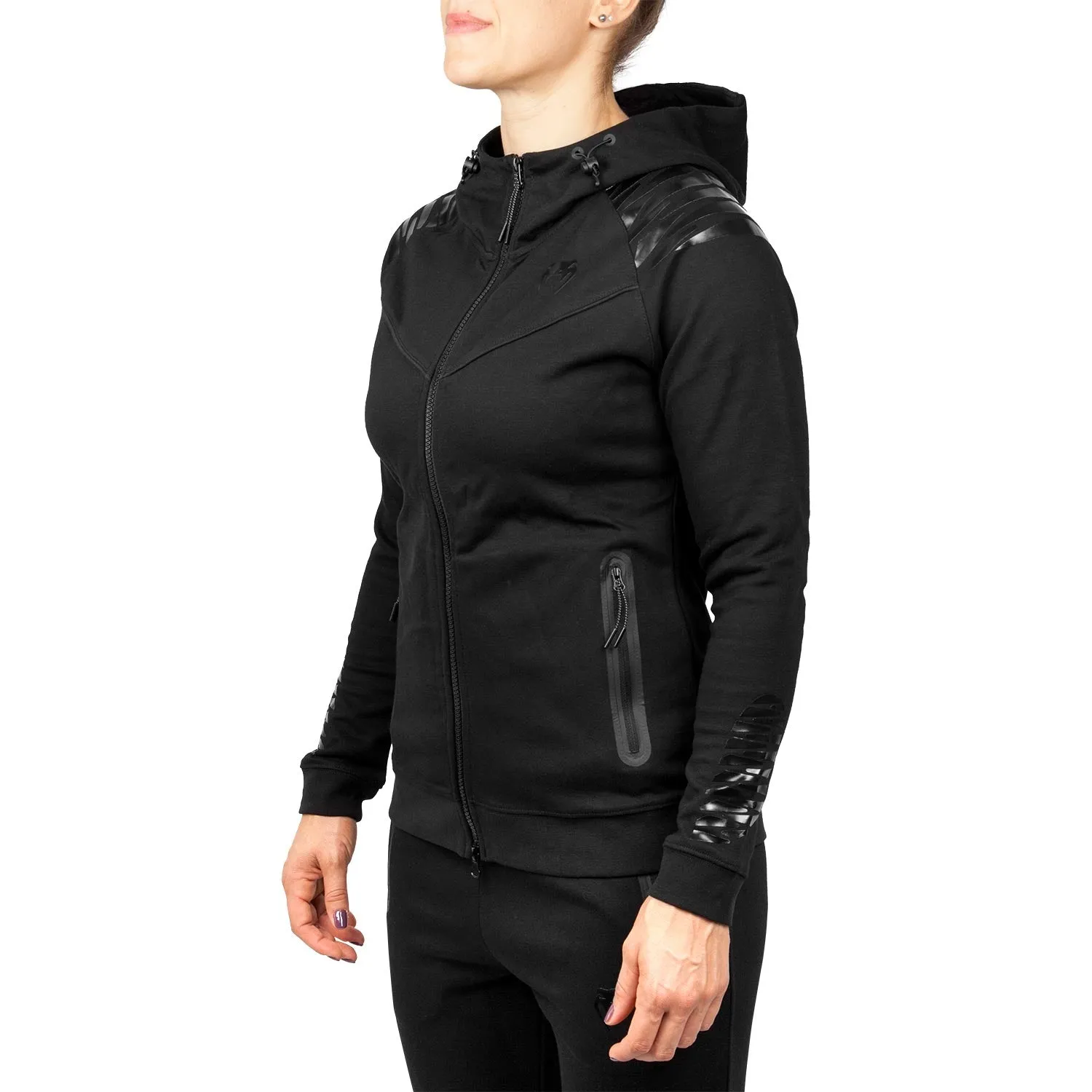 Sudadera Venum Laser- Para Mujer - Negro/Negro - Exclusividad